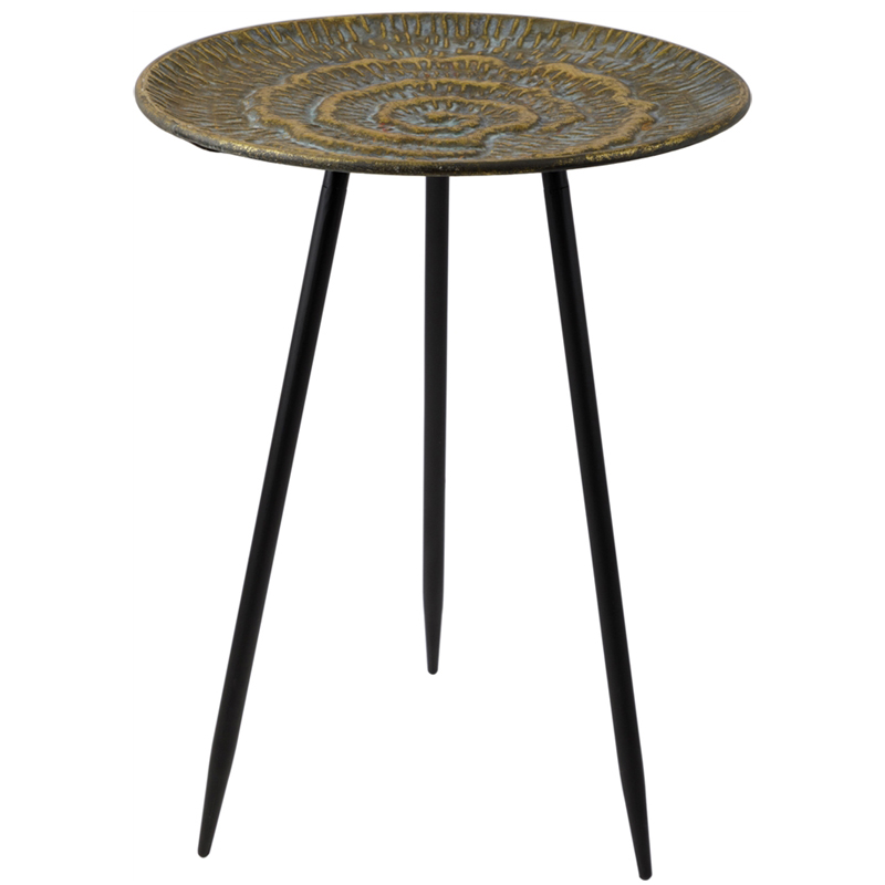 Приставной стол Spiral Side Table Винтажная латунь Черный Приставной стол Spiral Side Table Винтажная латунь Черный в Орле | Loft Concept