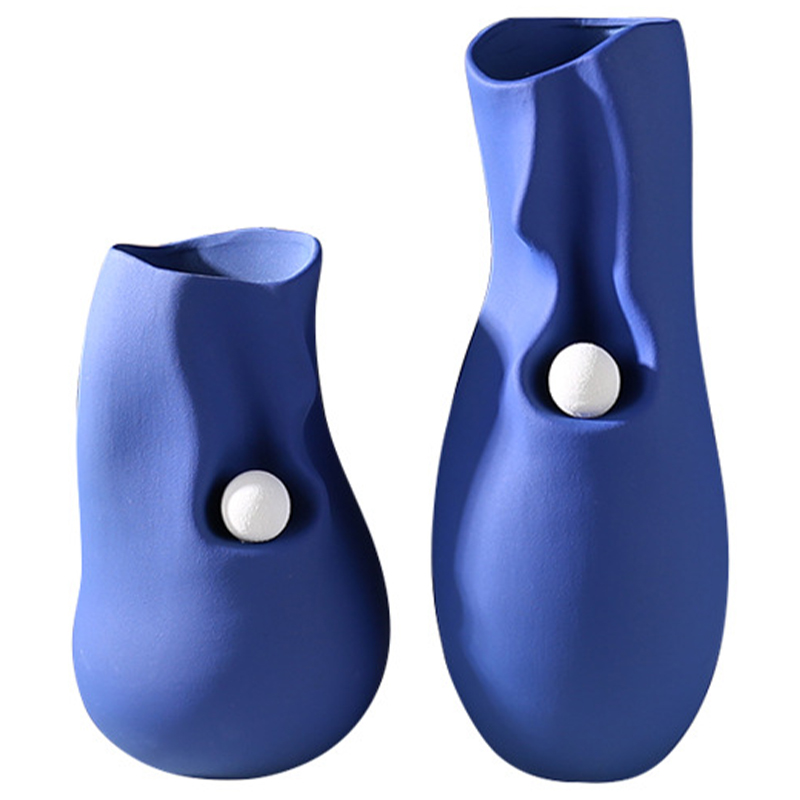 Ваза Molecule Collection Rhea Blue Vase Синий Белый Ваза Molecule Collection Rhea Blue Vase Синий Белый в Орле | Loft Concept