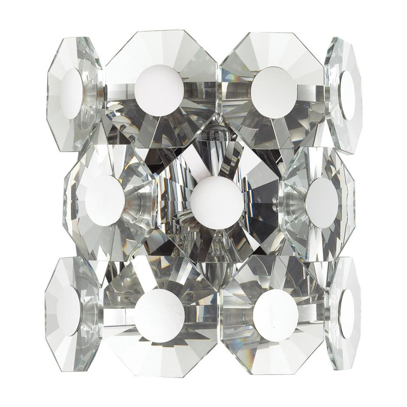 Бра Crystal Octagons Chrome Хром Прозрачное Стекло Бра Crystal Octagons Chrome Хром Прозрачное Стекло в Орле | Loft Concept