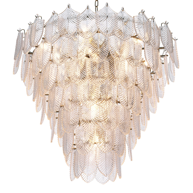 Люстра Eichholtz Chandelier Verbier L clear Никель Прозрачный Люстра Eichholtz Chandelier Verbier L clear Никель Прозрачный в Орле | Loft Concept
