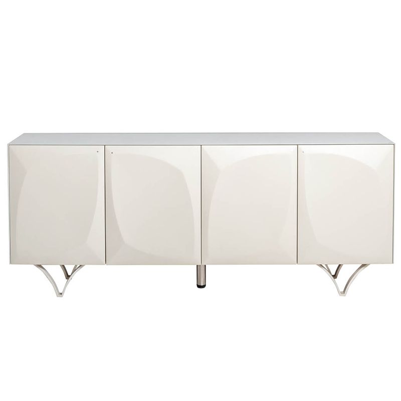 Комод с рельефным фасадом White Orchid Rectangular Белый Белый Комод с рельефным фасадом White Orchid Rectangular Белый Белый в Орле | Loft Concept