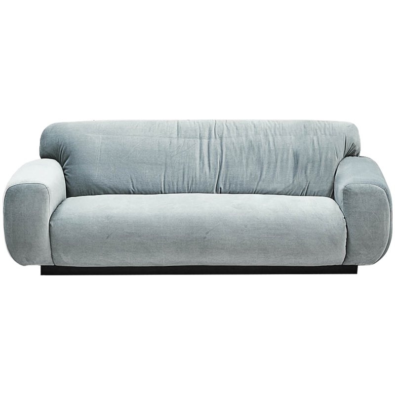 Диван Inesia Sofa Голубой пастельный Черный Диван Inesia Sofa Голубой пастельный Черный в Орле | Loft Concept