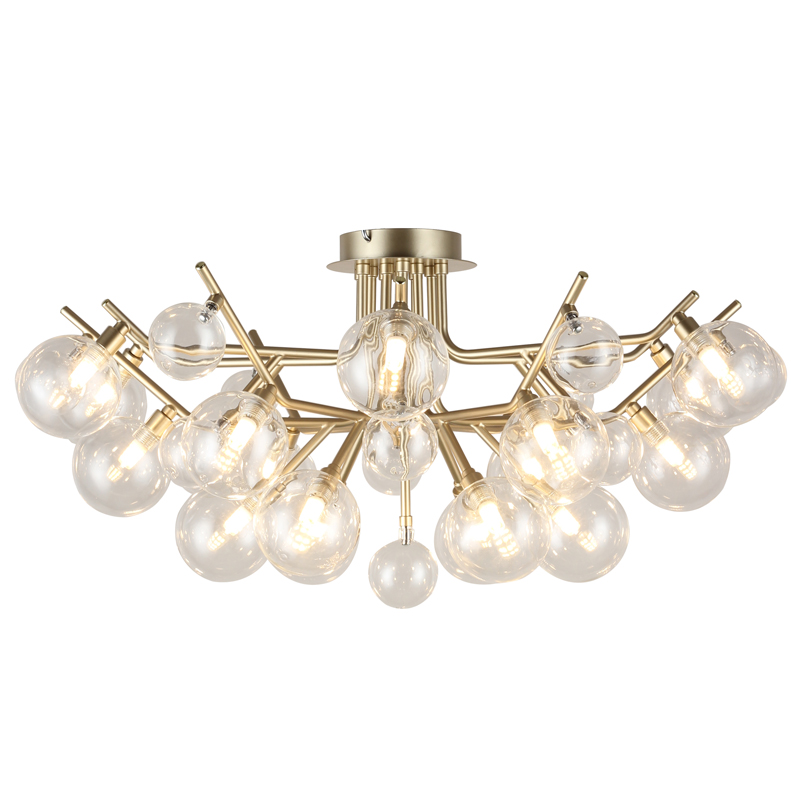 Люстра Berries Chandelier Flower clear 18 Винтажное Светлое Золото Прозрачный Люстра Berries Chandelier Flower clear 18 Винтажное Светлое Золото Прозрачный в Орле | Loft Concept