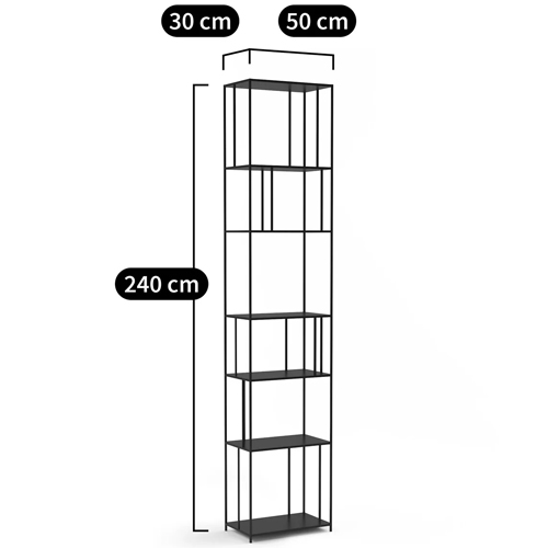 Высокий стеллаж из металла Menzie High Metal Rack Black Высокий стеллаж из металла Menzie High Metal Rack Black в Орле