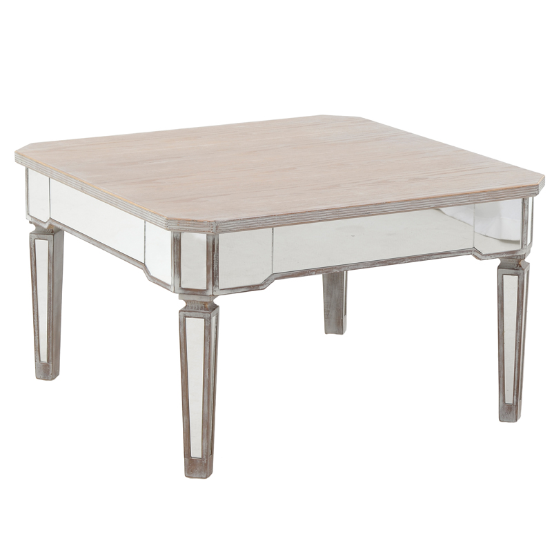 Кофейный стол Amlet Mirrored Table Бежево-серый Зеркало Кофейный стол Amlet Mirrored Table Бежево-серый Зеркало в Орле | Loft Concept
