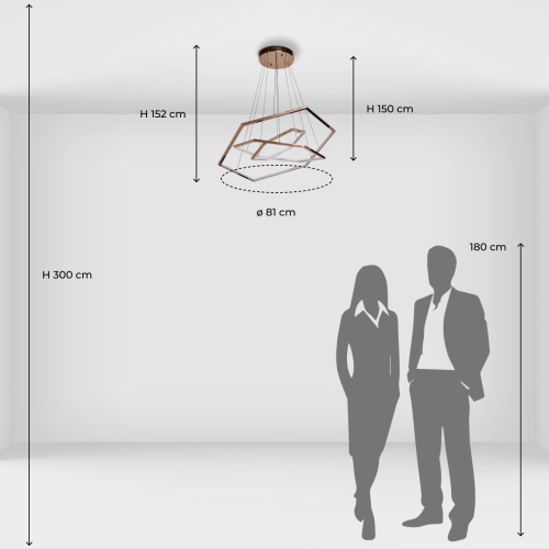 Люстра с 3-мя подвесами в виде шестиугольников Hexagon Horizontal в Орле