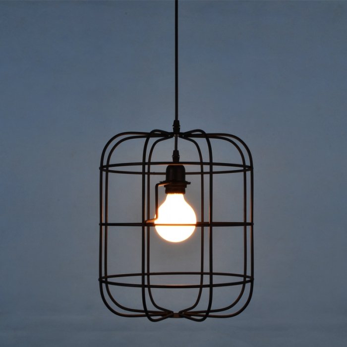 Подвесной светильник Loft Cage Barrel Черный Подвесной светильник Loft Cage Barrel Черный в Орле | Loft Concept