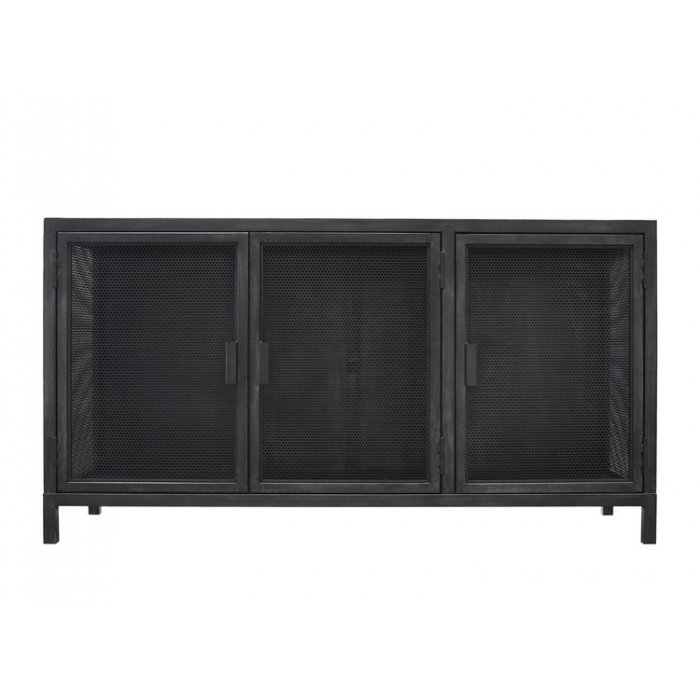 Буфет с 3-мя дверцами из металлической сетки Industrial Loft Dark Metal 3 Door Beto Cabinet Черный Буфет с 3-мя дверцами из металлической сетки Industrial Loft Dark Metal 3 Door Beto Cabinet Черный в Орле | Loft Concept