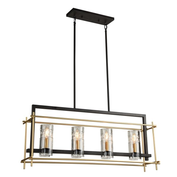 Подвесной светильник Brass Glass Pendant 4 Черный Латунь Подвесной светильник Brass Glass Pendant 4 Черный Латунь в Орле | Loft Concept