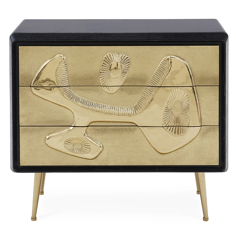 Тумба REFORM THREE-DRAWER CHEST Золотой Черный Тумба REFORM THREE-DRAWER CHEST Золотой Черный в Орле | Loft Concept