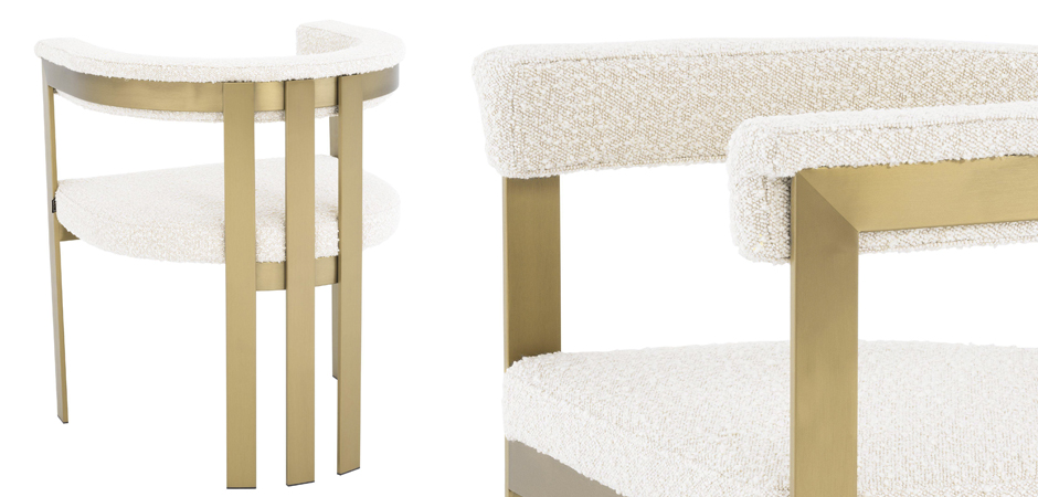Стул Eichholtz Dining Chair Clubhouse boucle cream Стул Eichholtz Dining Chair Clubhouse boucle cream - Loft-Concept в Орле