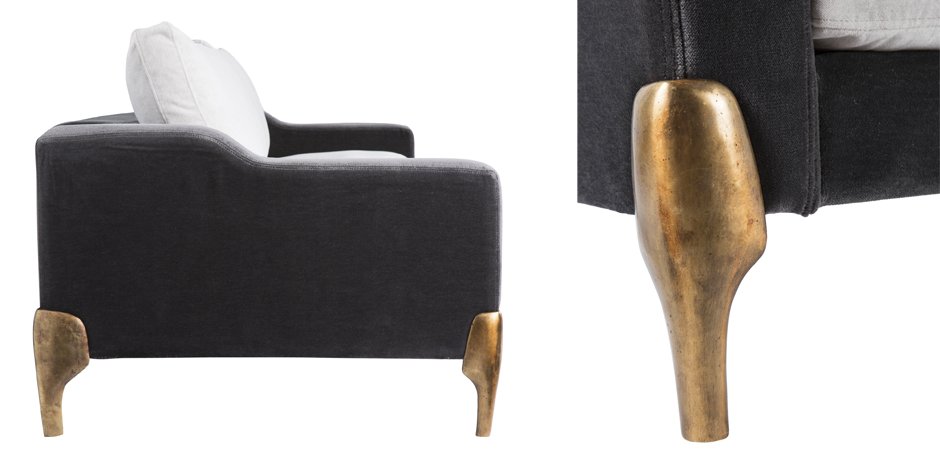 Диван Brass Legs Shovels Диван Brass Legs Shovels - Loft-Concept в Орле