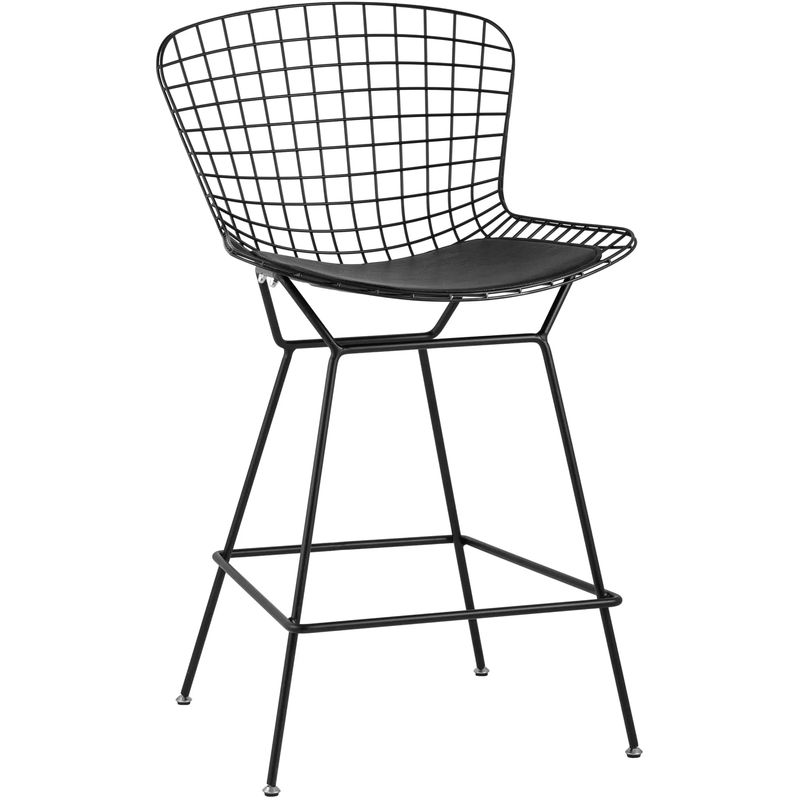 Полубарный стул Bertoia Barstool Черный Матовый Металл Черный Полубарный стул Bertoia Barstool Черный Матовый Металл Черный в Орле | Loft Concept