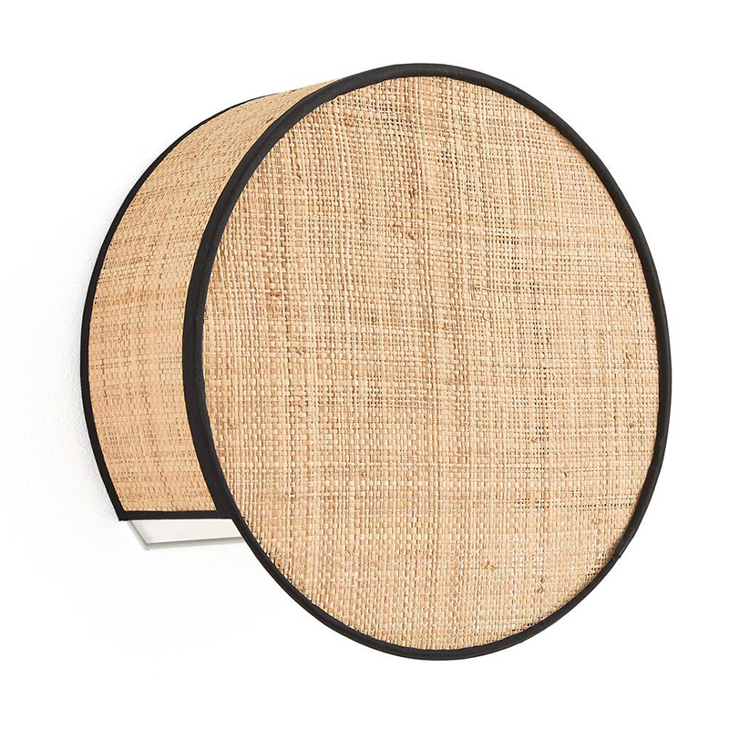 Бра Ottar Wicker Raffia Бежевый Черный Бра Ottar Wicker Raffia Бежевый Черный в Орле | Loft Concept