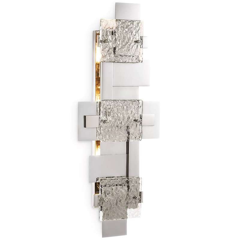 Бра Eichholtz Wall Lamp Langham Nickel Прозрачное Стекло Никель Бра Eichholtz Wall Lamp Langham Nickel Прозрачное Стекло Никель в Орле | Loft Concept