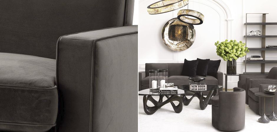 Диван Eichholtz Sofa Edmond grey Диван Eichholtz Sofa Edmond grey - Loft-Concept в Орле