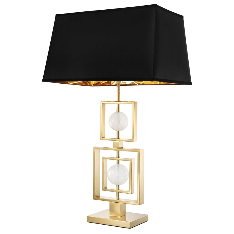 Настольная лампа Eichholtz Table Lamp Avola Золотой Черный Прозрачный белый Настольная лампа Eichholtz Table Lamp Avola Золотой Черный Прозрачный белый в Орле | Loft Concept