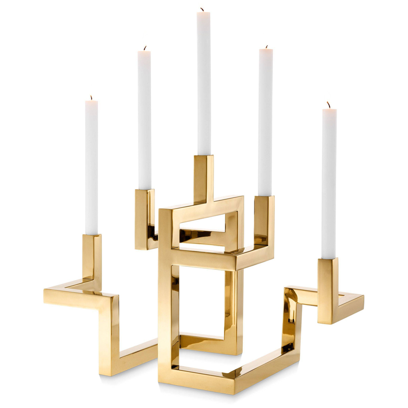 Подсвечник Eichholtz Candle Holder Skyline Латунь в Орле | Loft Concept 