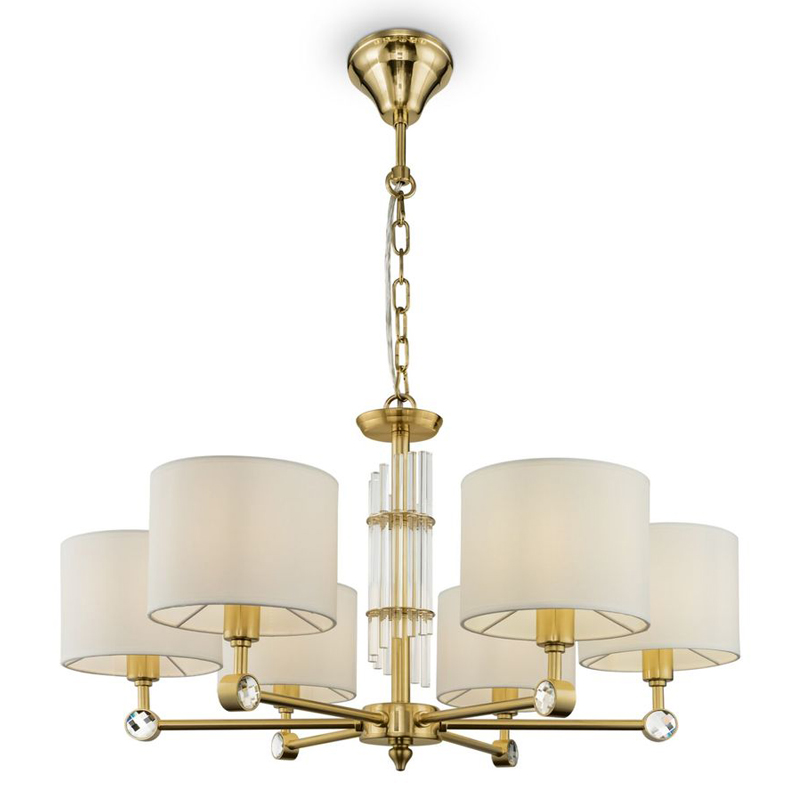 Люстра Aldrich light Chandelier Латунь Белый Люстра Aldrich light Chandelier Латунь Белый в Орле | Loft Concept