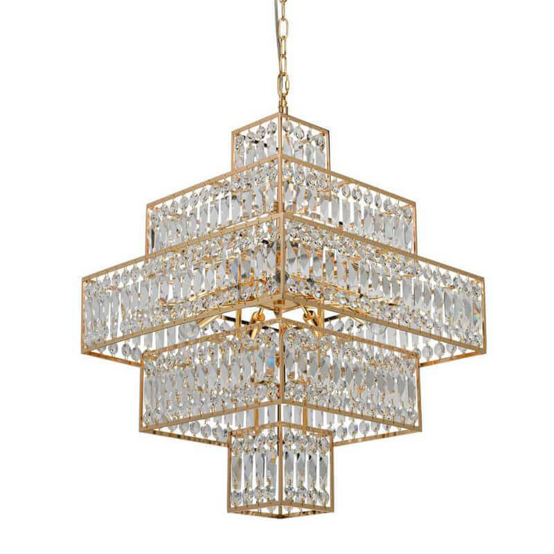 Люстра Crystal Inserts Lamp 16 Прозрачное Стекло Золотой Люстра Crystal Inserts Lamp 16 Прозрачное Стекло Золотой в Орле | Loft Concept