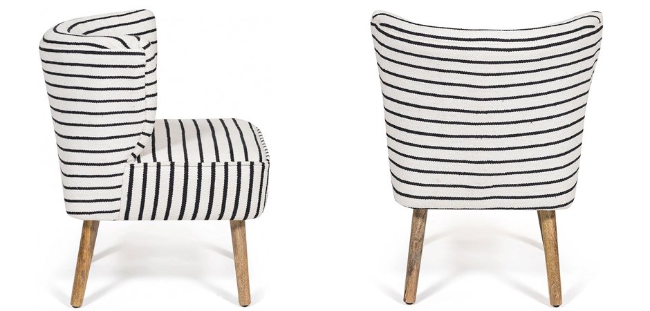Кресло Black and White Stripes Кресло Black and White Stripes - Loft-Concept в Орле