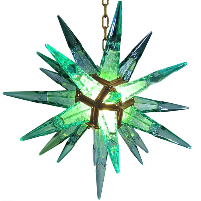 Люстра Chandelier Star Turquoise Латунь Люстра Chandelier Star Turquoise Латунь в Орле | Loft Concept