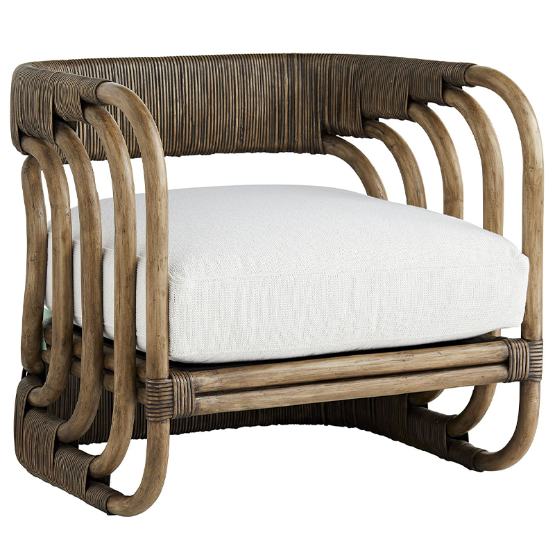 Кресло HAMZA CHAIR Коричневый Молочный Кресло HAMZA CHAIR Коричневый Молочный в Орле | Loft Concept