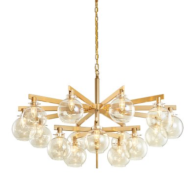 Люстра Carmella Globe PENDANT 15 Латунь Янтарь (Amber) Люстра Carmella Globe PENDANT 15 Латунь Янтарь (Amber) в Орле | Loft Concept