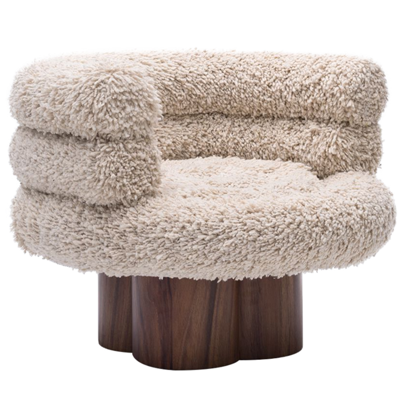 Дизайнерское кресло Cosy Amchair Бежевый Коричневый Дизайнерское кресло Cosy Amchair Бежевый Коричневый в Орле | Loft Concept