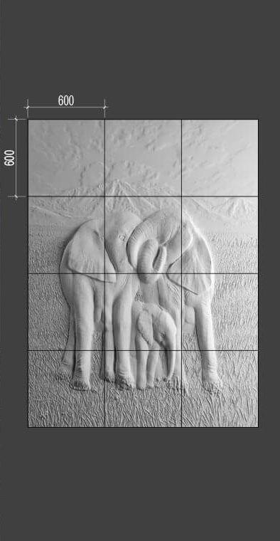 Барельеф ELEPHANTS в Орле