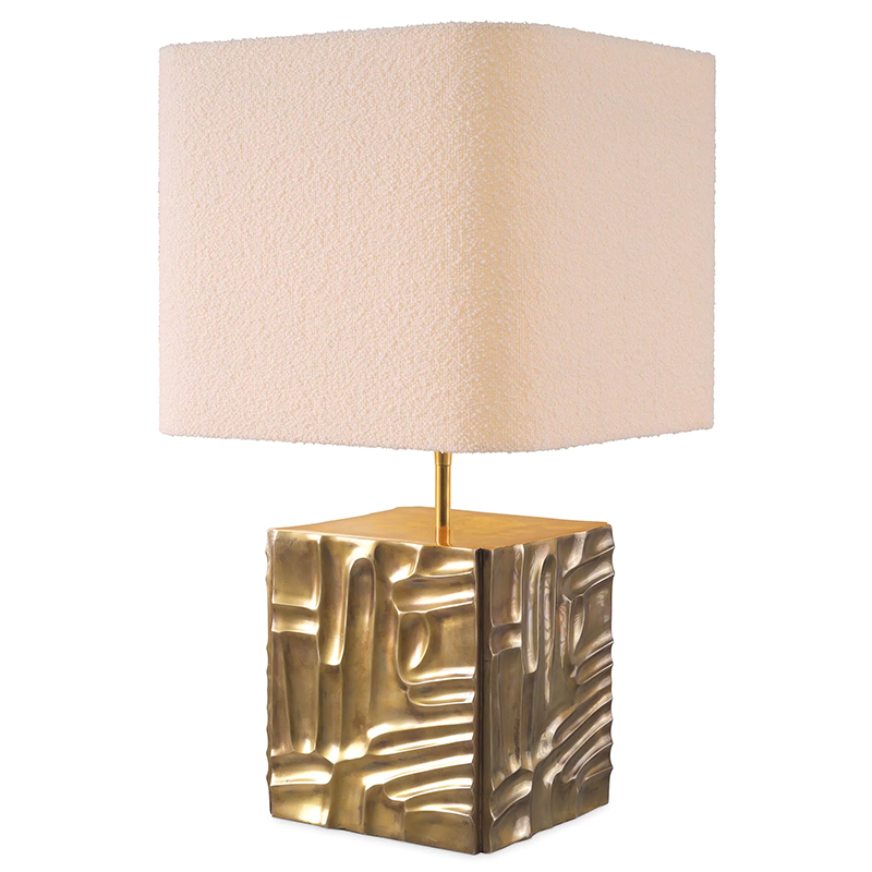 Настольная лампа Eichholtz Table Lamp Oregon Bouclé Латунь Белый Настольная лампа Eichholtz Table Lamp Oregon Bouclé Латунь Белый в Орле | Loft Concept