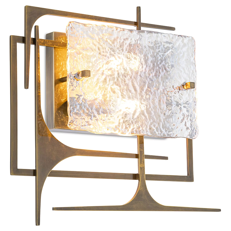 Бра Eichholtz Wall Lamp Zeno Прозрачное Стекло Латунь Бра Eichholtz Wall Lamp Zeno Прозрачное Стекло Латунь в Орле | Loft Concept