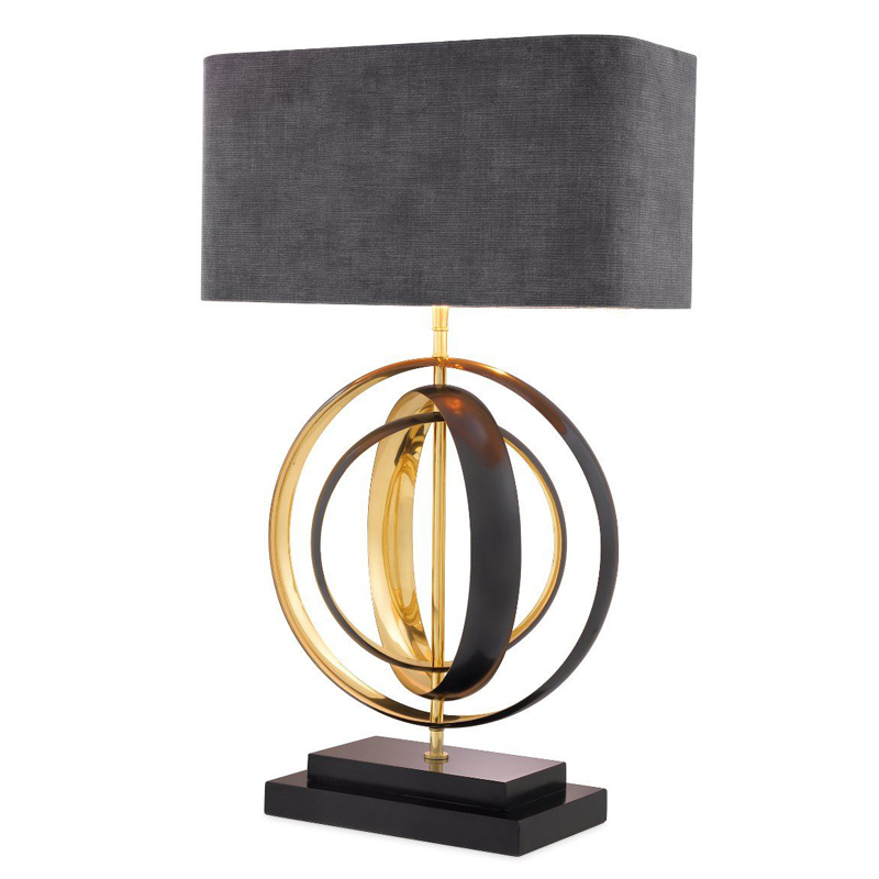 Настольная лампа Eichholtz Table Lamp Riley Серый Черный Латунь Настольная лампа Eichholtz Table Lamp Riley Серый Черный Латунь в Орле | Loft Concept