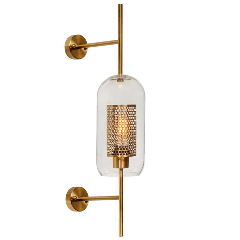 Бра Perforation Wall Lamp Gold 67 Золотой Прозрачное Стекло Бра Perforation Wall Lamp Gold 67 Золотой Прозрачное Стекло в Орле | Loft Concept