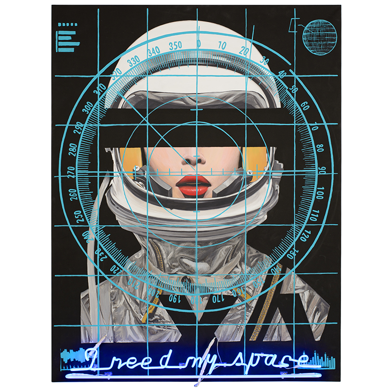 Картина Cosmo Girl с декоративной подсветкой Мульти Картина Cosmo Girl с декоративной подсветкой Мульти в Орле | Loft Concept