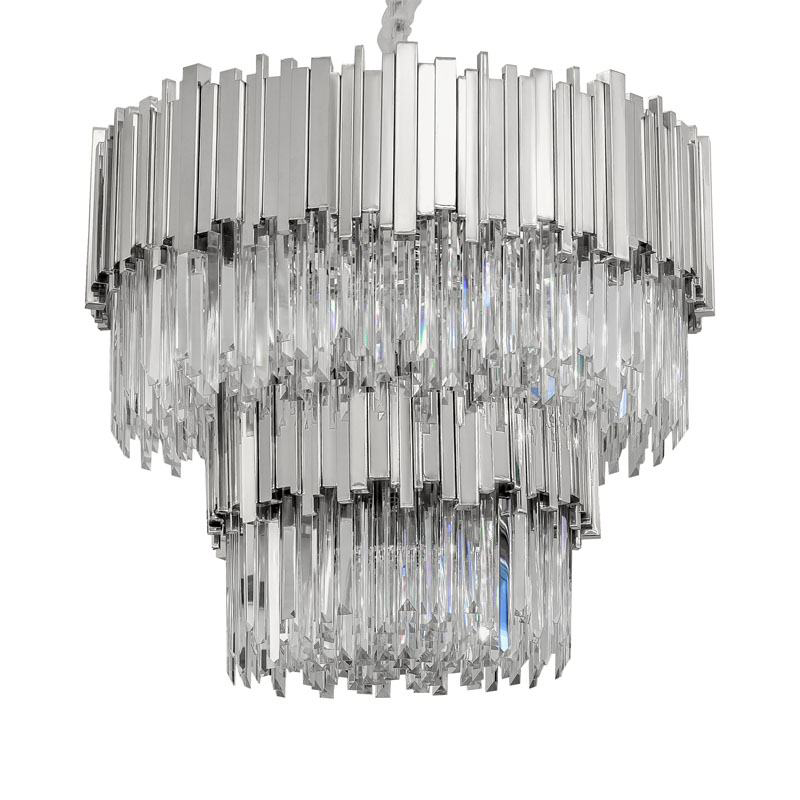 Круглая многоярусная люстра Luxxu Modern Cascade Chandelier Silver Metal Glass 80 Прозрачное Стекло Серебряный Круглая многоярусная люстра Luxxu Modern Cascade Chandelier Silver Metal Glass 80 Прозрачное Стекло Серебряный в Орле | Loft Concept