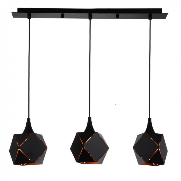 Подвесной светильник Volume Square Pendant 3 Черный Подвесной светильник Volume Square Pendant 3 Черный в Орле | Loft Concept