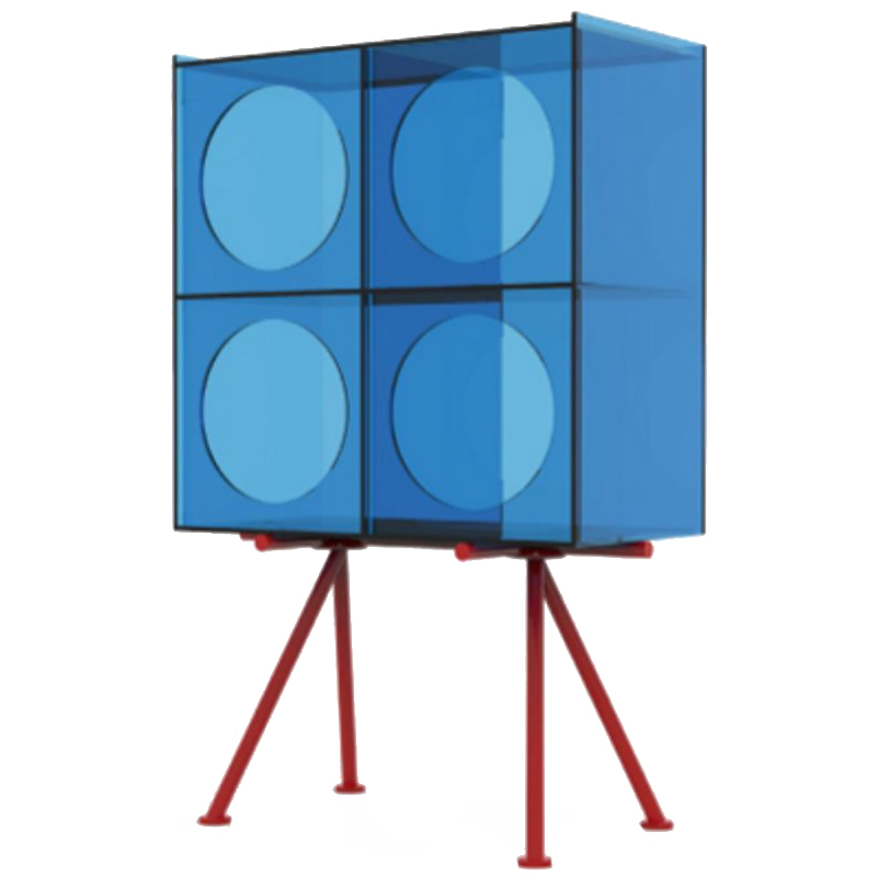 Синий буфет из акрила Blue Acrylic Cupboard Синий Синий буфет из акрила Blue Acrylic Cupboard Синий в Орле | Loft Concept
