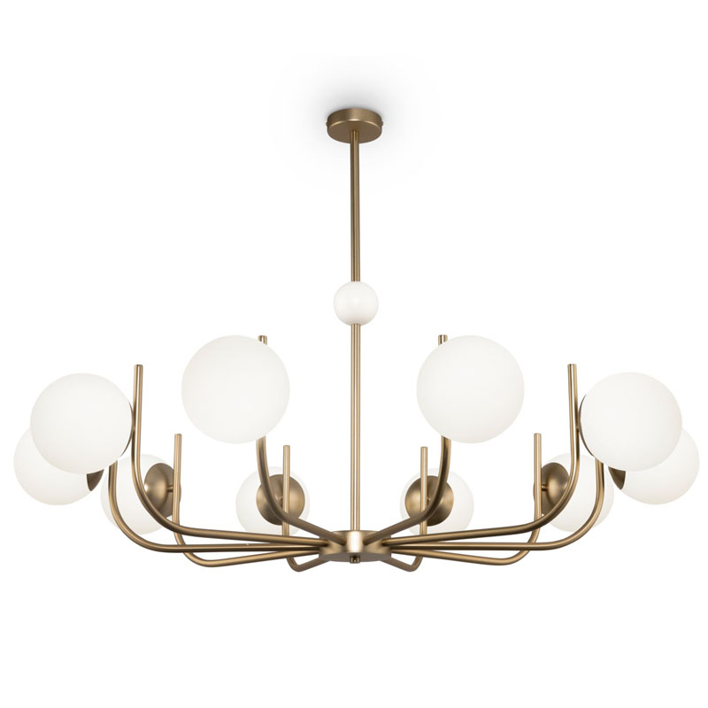 Люстра Felicitat Chandelier 116 Латунь Белый Люстра Felicitat Chandelier 116 Латунь Белый в Орле | Loft Concept