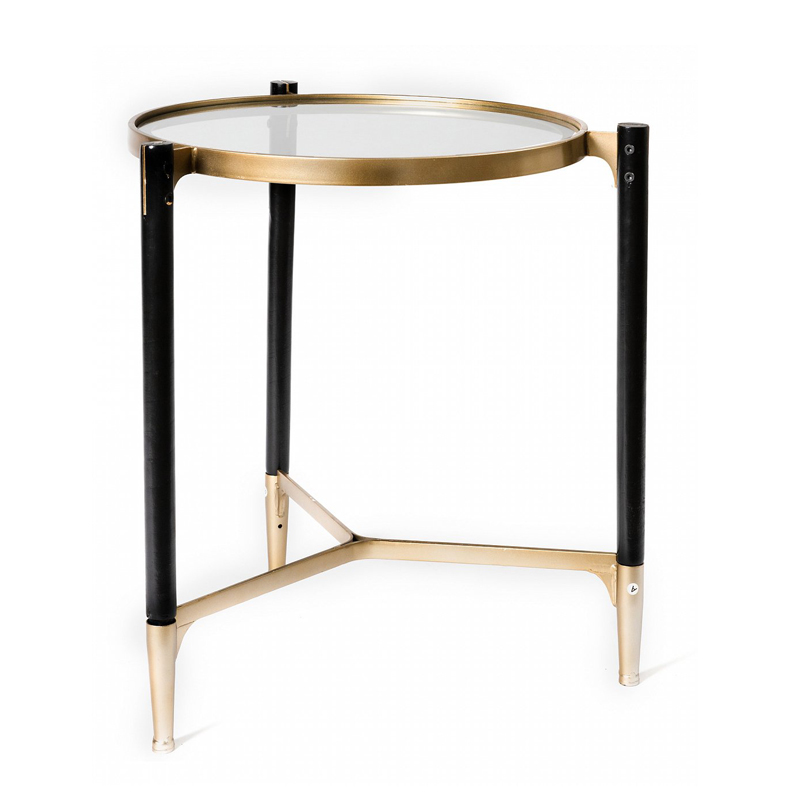 Приставной столик Black & Gold Table round Черный матовое золото Приставной столик Black & Gold Table round Черный матовое золото в Орле | Loft Concept