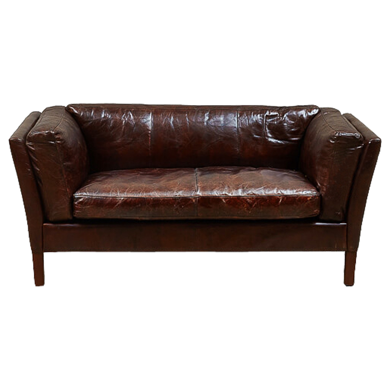 Диван RH SORENSEN Sofa Brown leather double Коричневый Диван RH SORENSEN Sofa Brown leather double Коричневый в Орле | Loft Concept