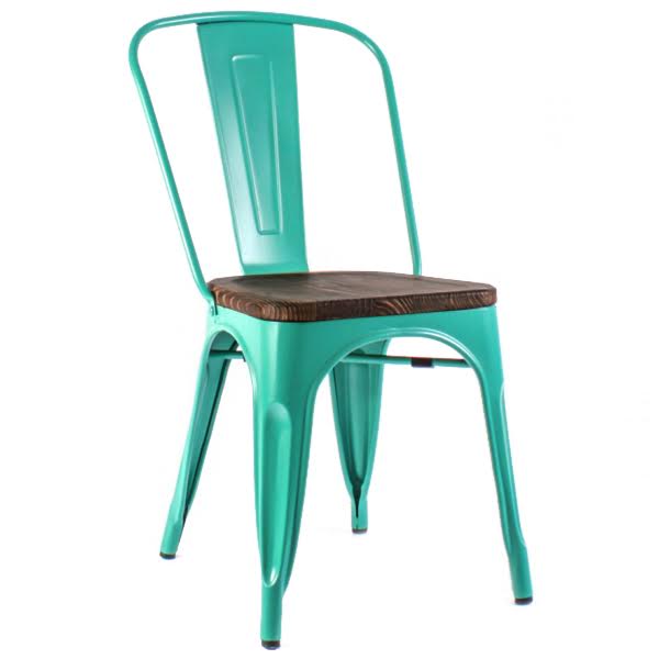 Кухонный стул Tolix Chair Wood Бирюзовый Бирюзовый Коричневый Кухонный стул Tolix Chair Wood Бирюзовый Бирюзовый Коричневый в Орле | Loft Concept
