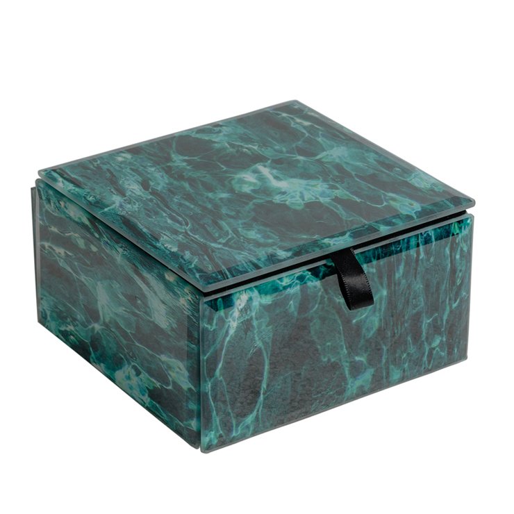 Шкатулка Turquoise Smoke Cube Бирюзовый Шкатулка Turquoise Smoke Cube Бирюзовый в Орле | Loft Concept