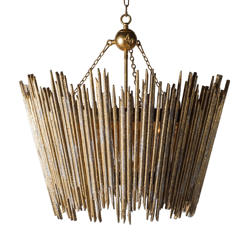 Люстра Ragna Golden Wooden Rods Chandelier Золотой в Орле | Loft Concept 