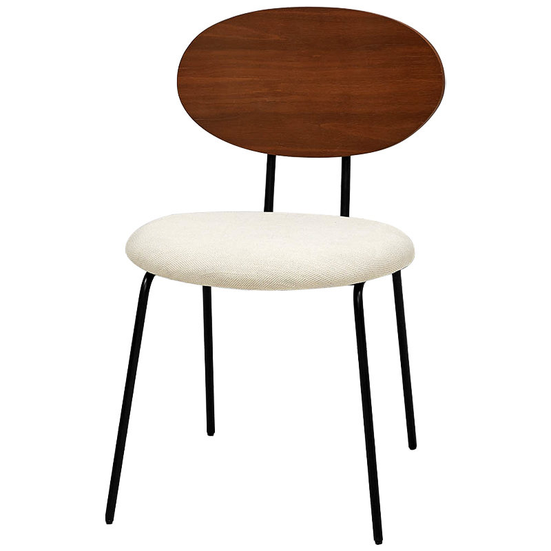Стул на металлических ножках с деревянной спинкой Ram Loft Chair Черный Коричневый ivory ( слоновая кость ) Стул на металлических ножках с деревянной спинкой Ram Loft Chair Черный Коричневый ivory ( слоновая кость ) в Орле | Loft Concept