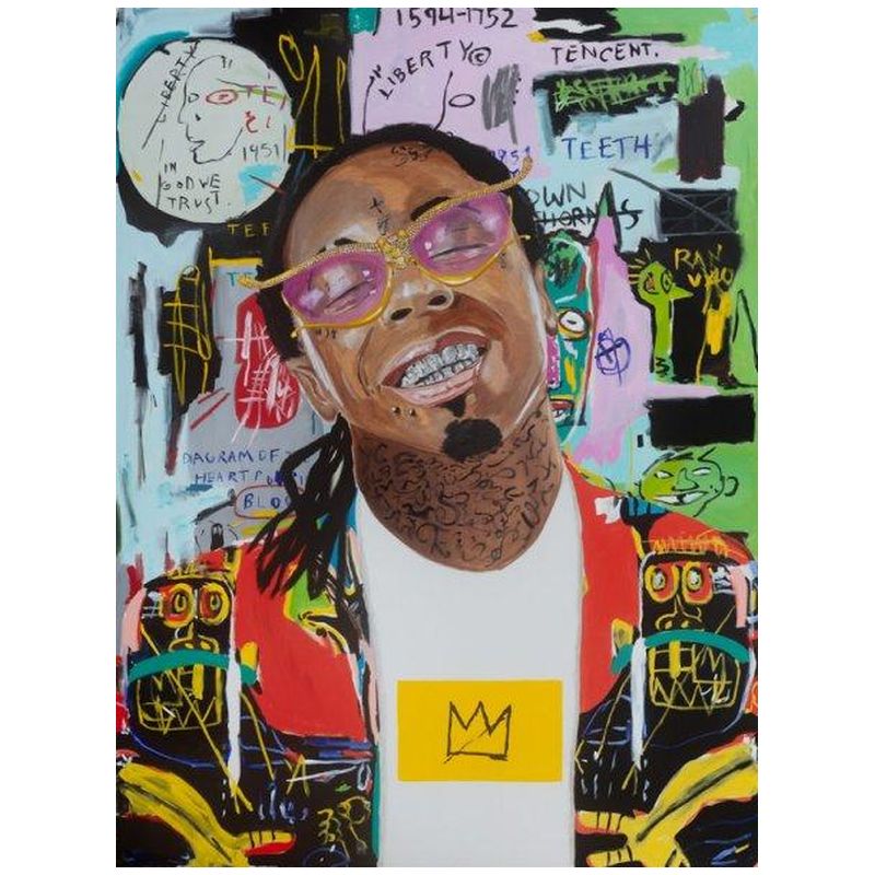 Картина King Weezy with Basquiat Jacket and Background Мульти Картина King Weezy with Basquiat Jacket and Background Мульти в Орле | Loft Concept
