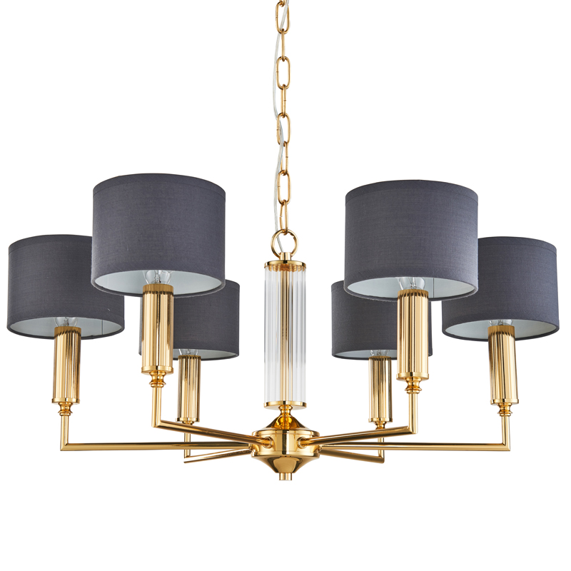 Люстра Laurent Chandelier grey 66 Глянцевое золото Серый Прозрачный Люстра Laurent Chandelier grey 66 Глянцевое золото Серый Прозрачный в Орле | Loft Concept