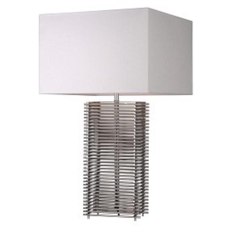 Настольная лампа Milburn Table Lamp Хром Белый Настольная лампа Milburn Table Lamp Хром Белый в Орле | Loft Concept
