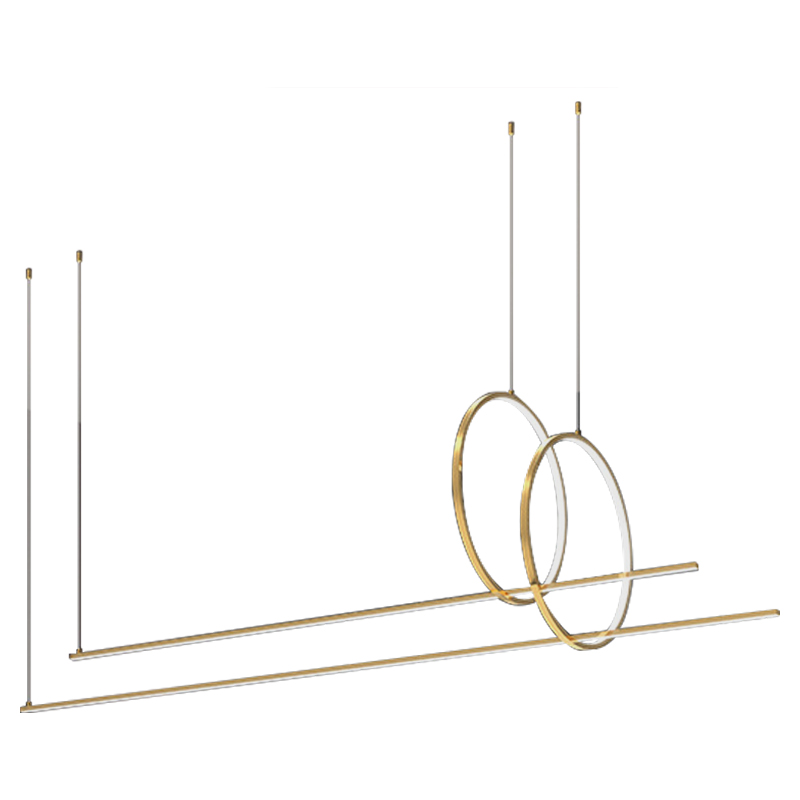 Подвесной Дизайнерский Светильник Ursa Geometric Ring Lamp 2 кольца Золотой Подвесной Дизайнерский Светильник Ursa Geometric Ring Lamp 2 кольца Золотой в Орле | Loft Concept