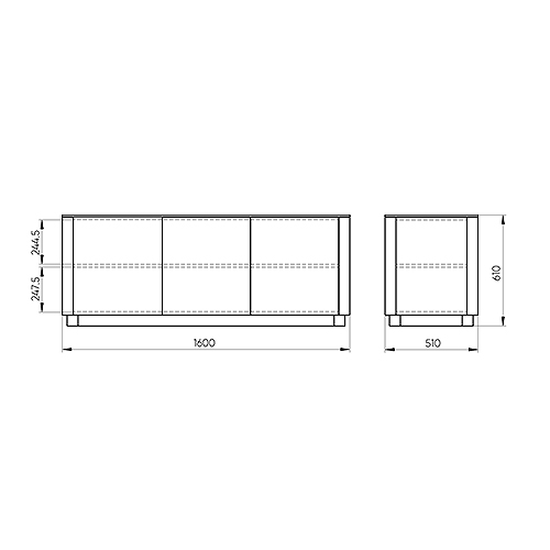 Тумба молочного цвета с 3-мя дверцами Tammi  в Орле